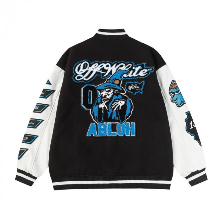 0ff white varsity jacket