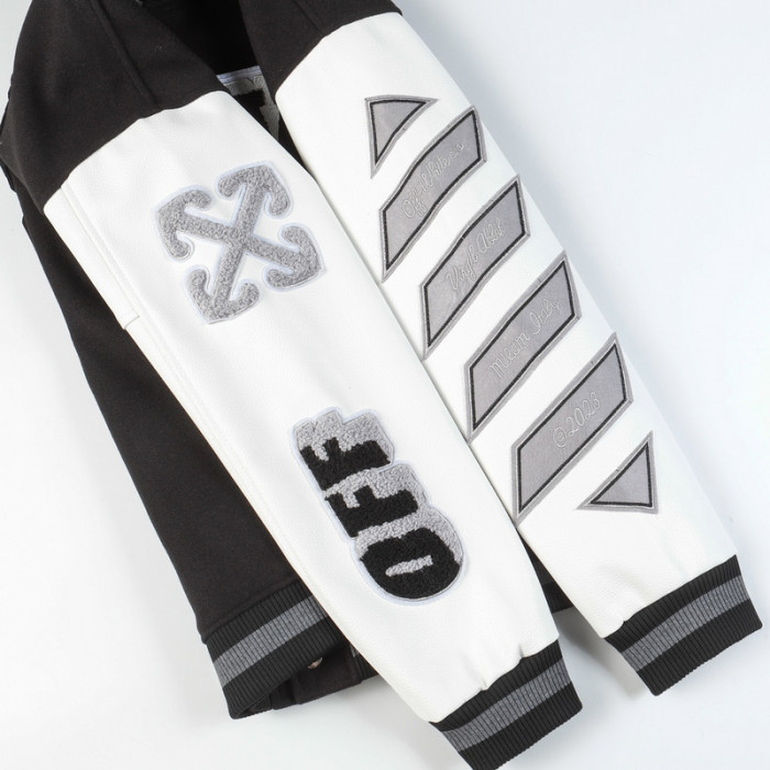0ff white varsity jacket