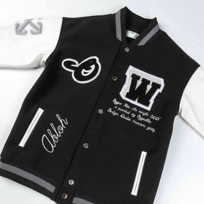 0ff white varsity jacket