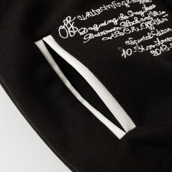 0ff white varsity jacket