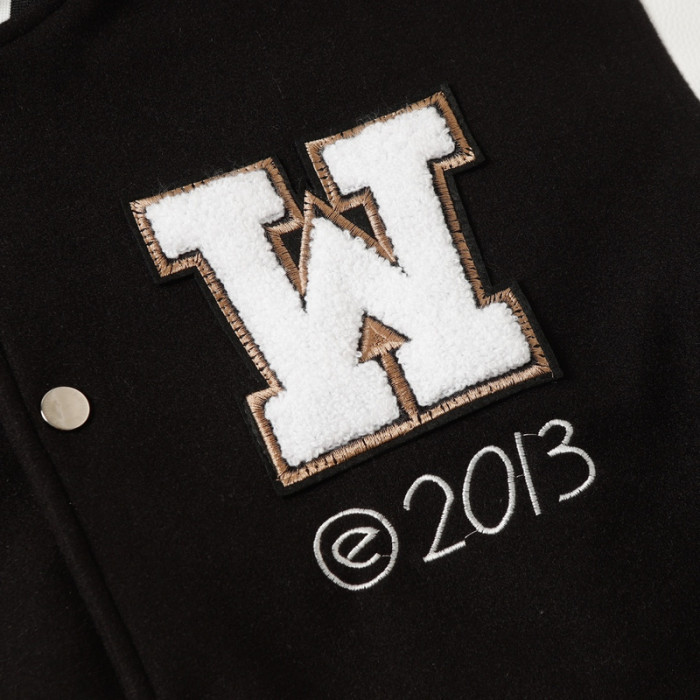 0ff white varsity jacket
