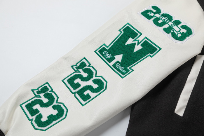 0ff white varsity jacket