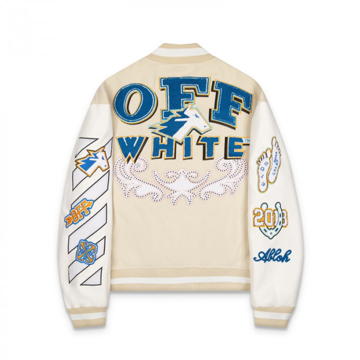 0ff white varsity jacket