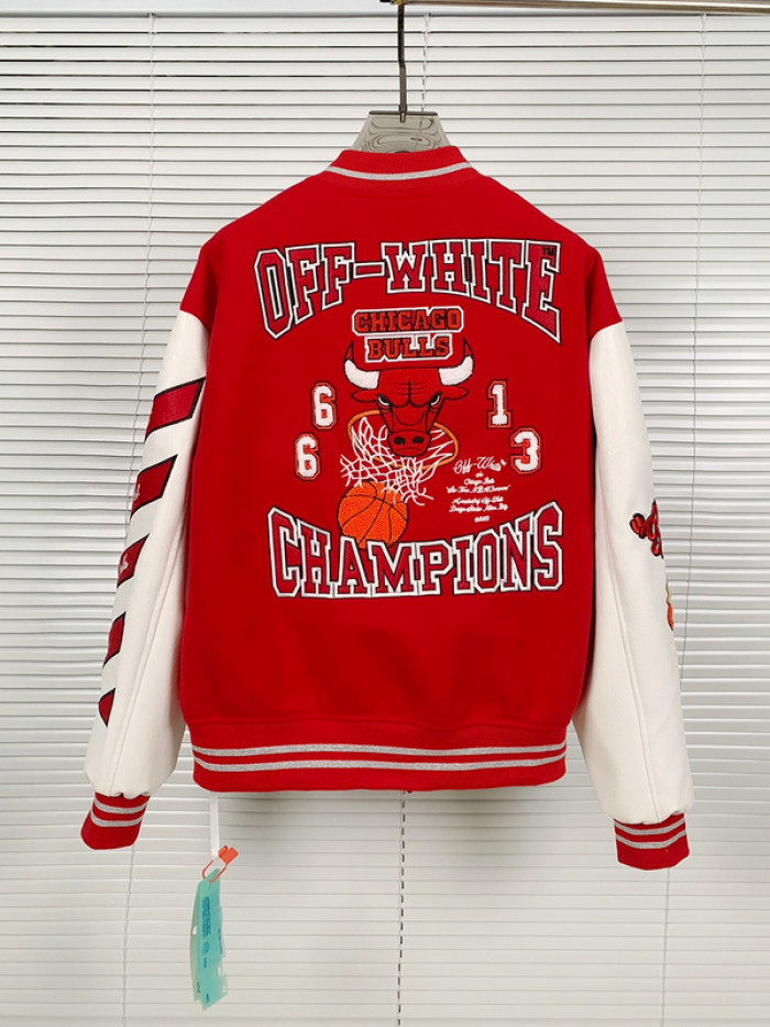 0ff white varsity jacket