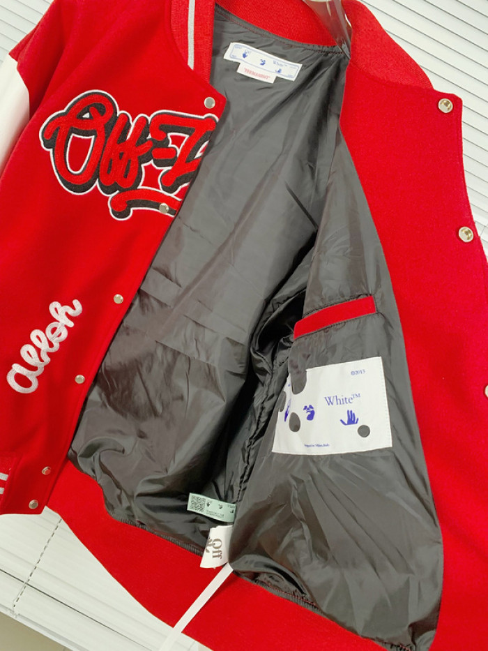 0ff white varsity jacket