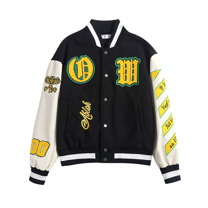 0ff white varsity jacket