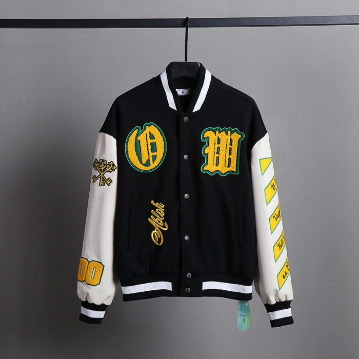 0ff white varsity jacket