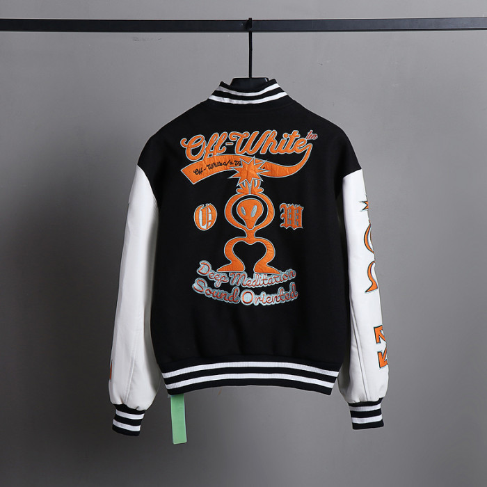 0ff white varsity jacket
