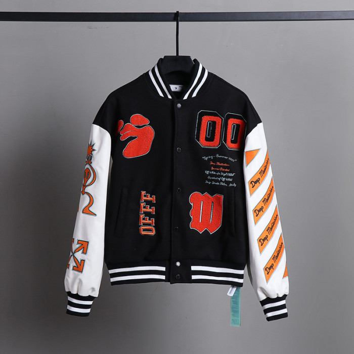 0ff white varsity jacket