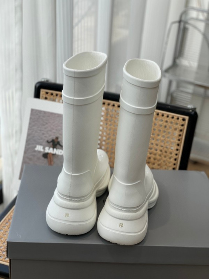 balen x crocs rubber rain boots-white
