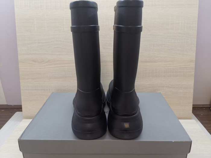 balen x crocs rubber rain boots-black