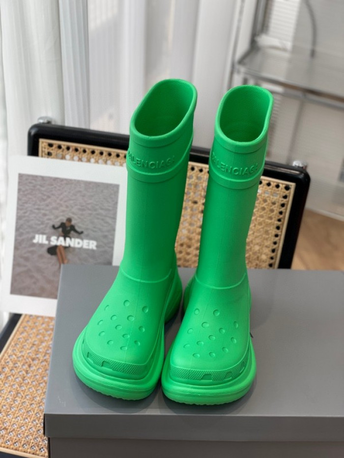 balen x crocs rubber rain boots-green