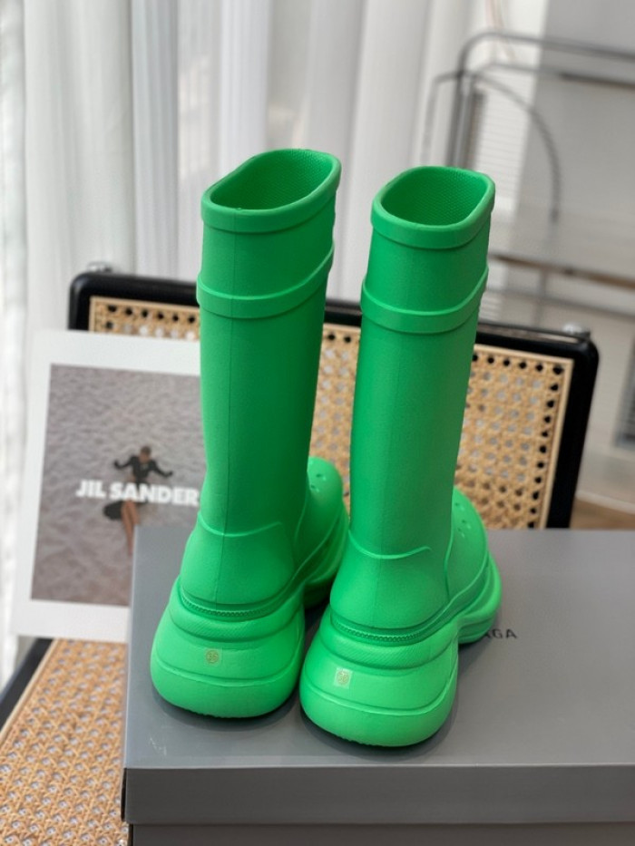 balen x crocs rubber rain boots-green