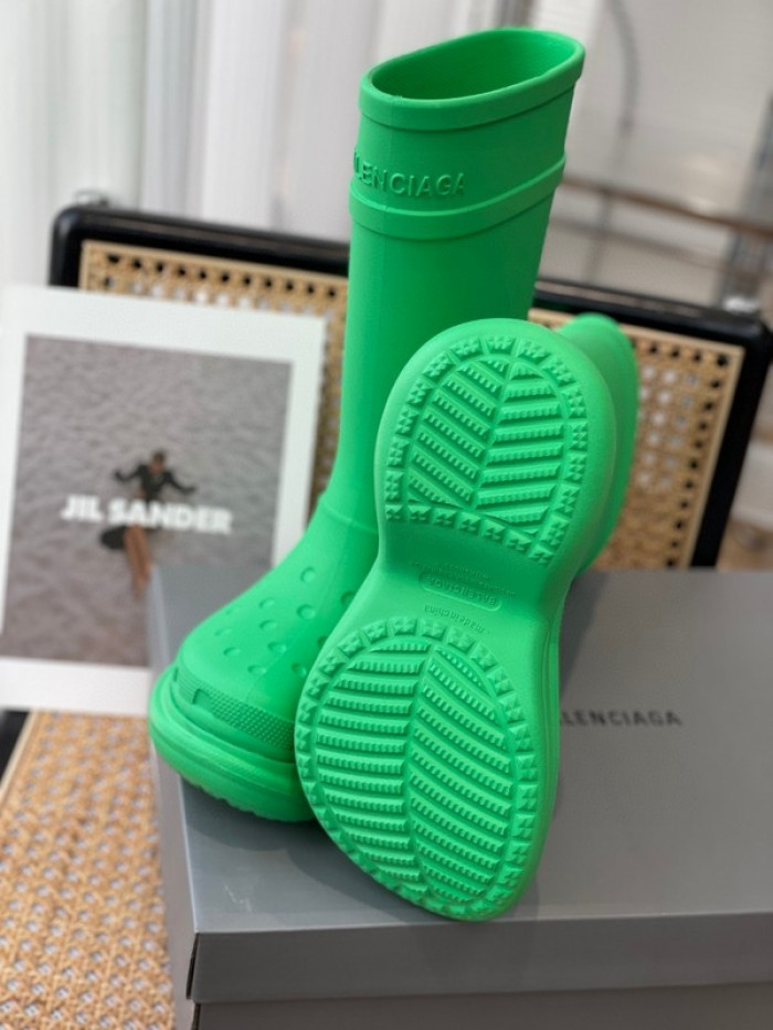 balen x crocs rubber rain boots-green