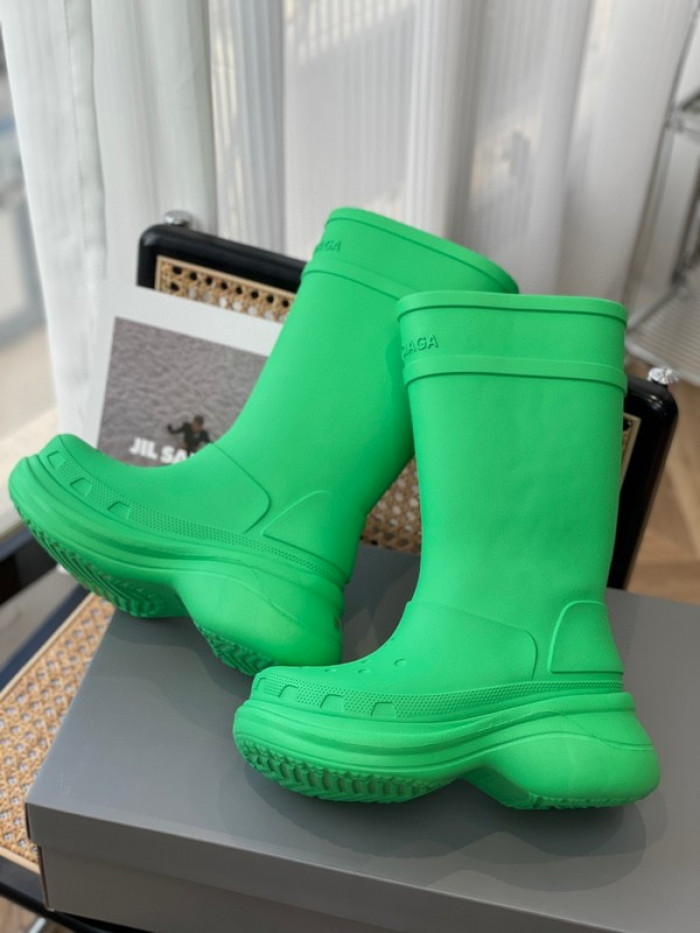 balen x crocs rubber rain boots-green