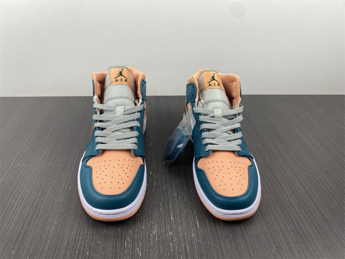 air jordan 1 mid dark teal green (w) bq6472-308
