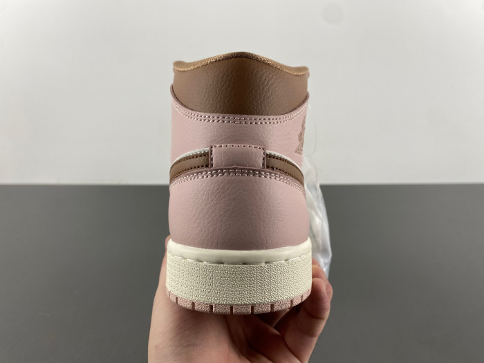 Air Jordan 1 Mid Pink Oxford Brown BQ6472-620