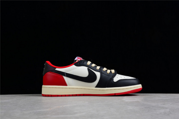 travis scott x fragment air jordan 1 low og sp black/white-gym red cq4278-088