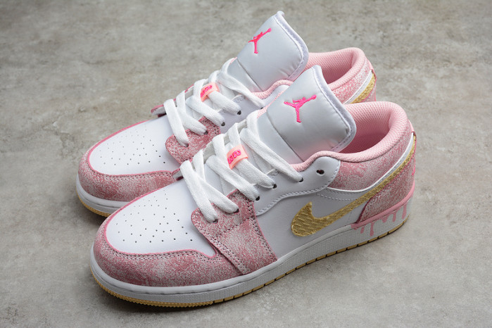 air jordan 1 low paint drip (gs) - cw7104-601