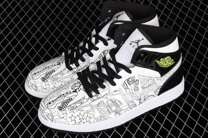 air jordan 1 mid se diy (gs) dc4099-100