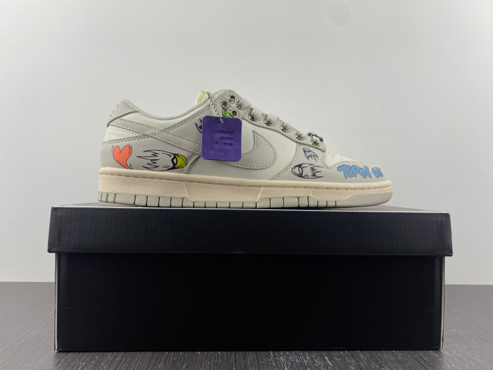 nike dunk low chrome hearts dd1503-107.