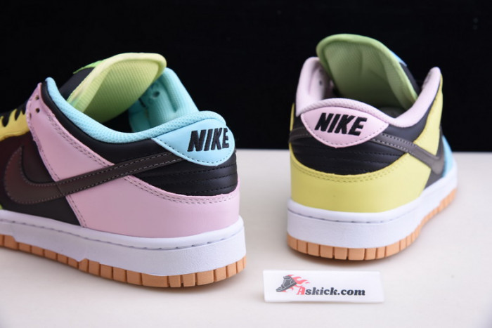 nike dunk low le oil green multi camo dh0957-001