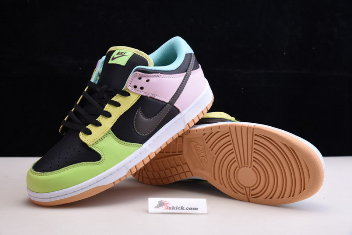 nike dunk low le oil green multi camo dh0957-001