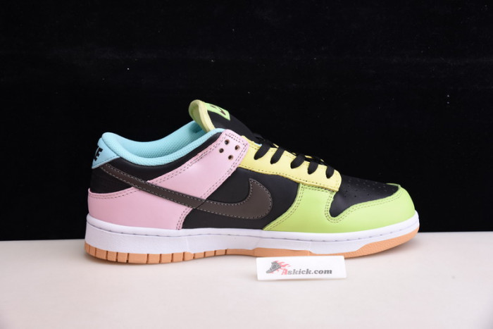 nike dunk low le oil green multi camo dh0957-001