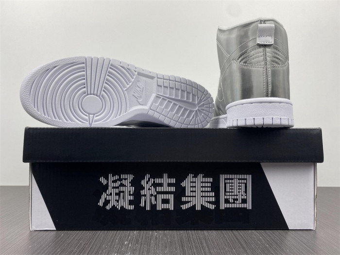 nike dunk high clot metallic silver dh4444-900