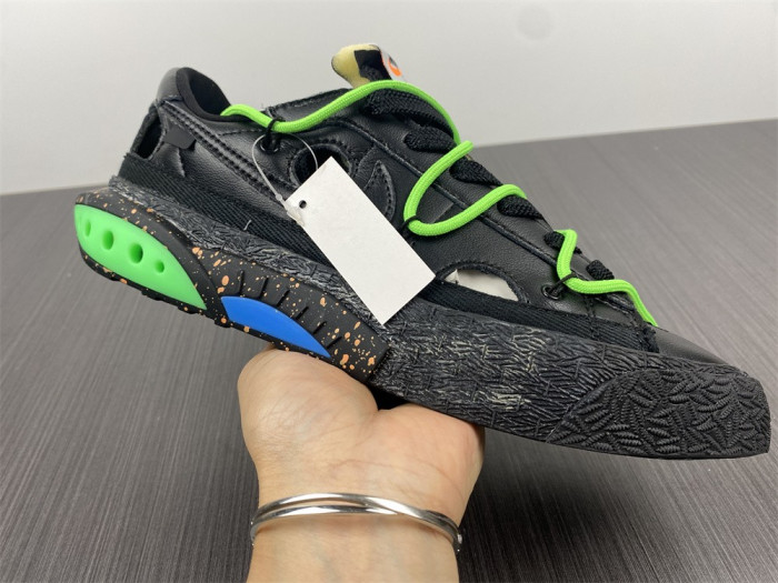 of x nike blazer low black/black-green dh7863-001