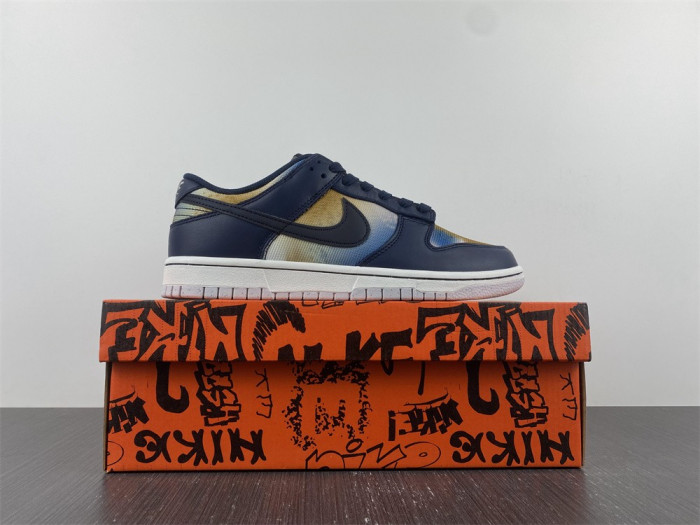 nike dunk low graffiti navy dm0108-400