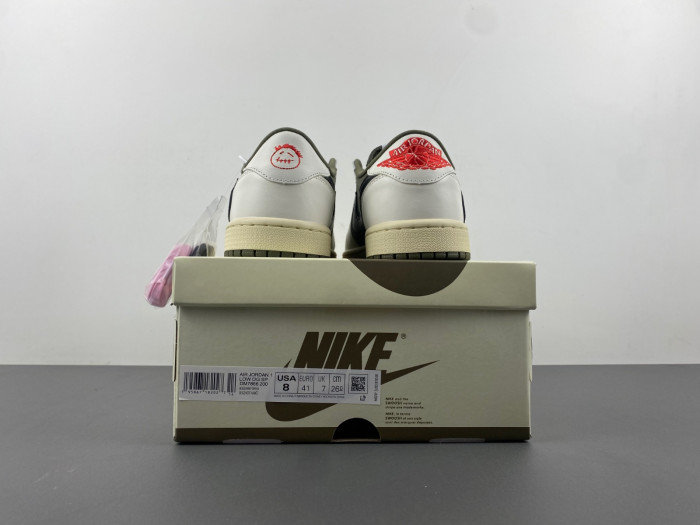 travis scott x air jordan 1 low og “medium olive” dm7866-200