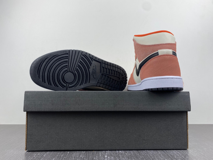 air jordan 1 mid se orange suede dv1336-800
