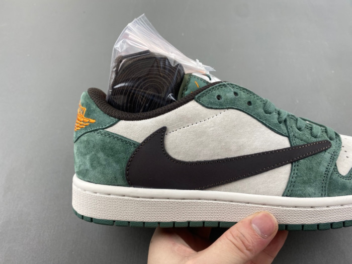 Travis Scott x Air Jordan 1 Low Top Green White DW7866-199