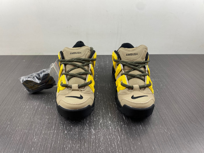 ambush x nike air more uptempo low “limestone” fb1299-200