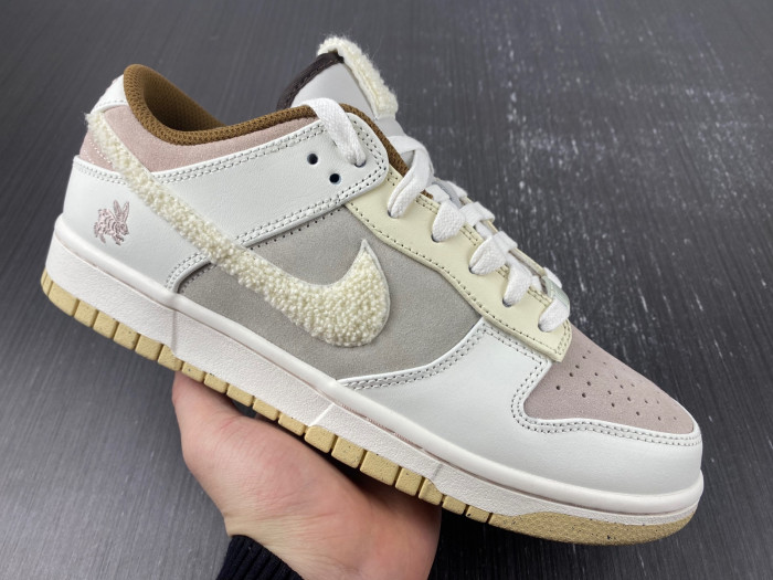 nike dunk low retro prm year of the rabbit fossil stone fd4203-211