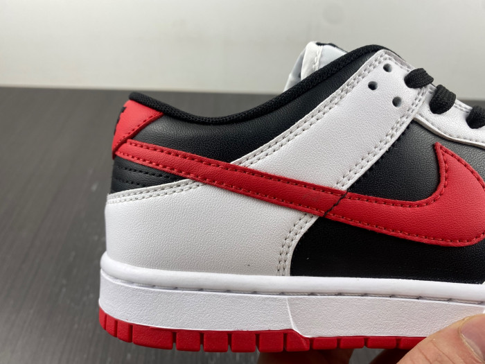 nike dunk low retro white black university red fd9762-061