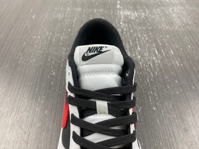 nike dunk low retro white black university red fd9762-061