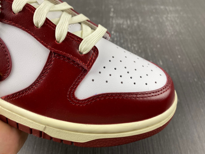 nike dunk low prm vintage team red fj4555-100