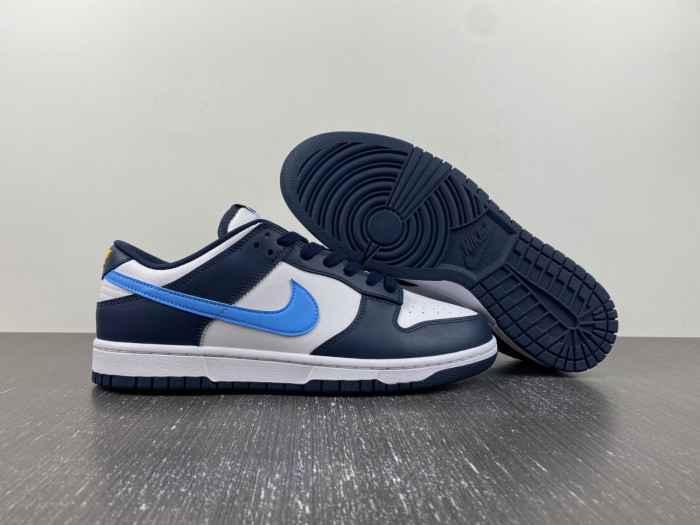 nike dunk low midnight navy university blue fn7800-400
