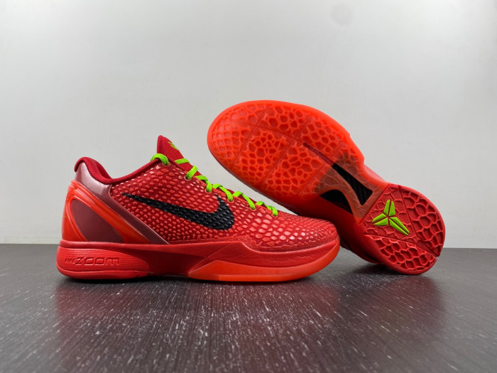 nike kobe 6 protro “reverse grinch” fv4921-600