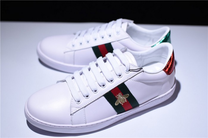 gu ace embroidered low-top sneaker white with bee
