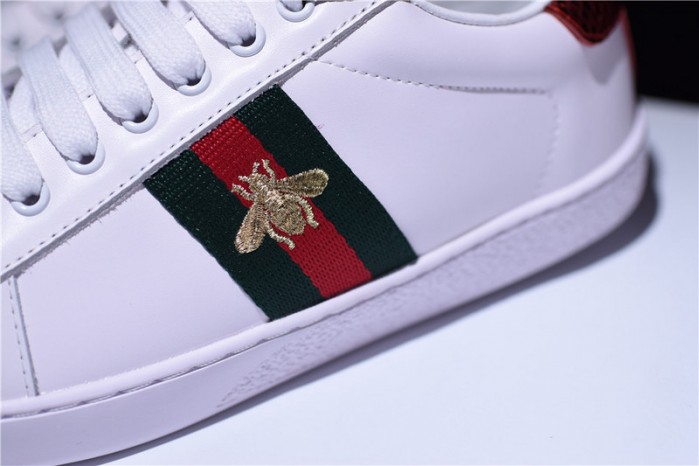 gu ace embroidered low-top sneaker white with bee