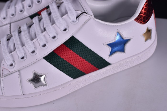 gu ace embroidered low-top sneaker with colorful stars 431942-a38g1