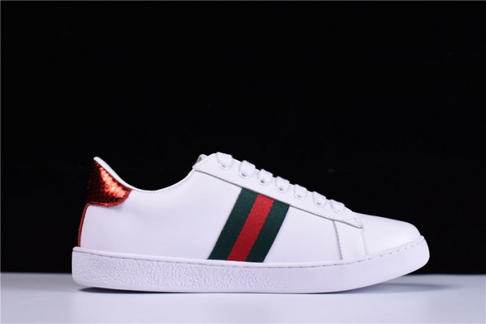 gu ace embroidered low-top sneaker with gg logo