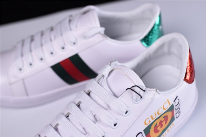 gu ace embroidered low-top sneaker with gg logo