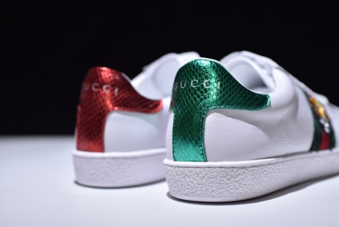 gu ace embroidered low-top sneaker with tiger mens
