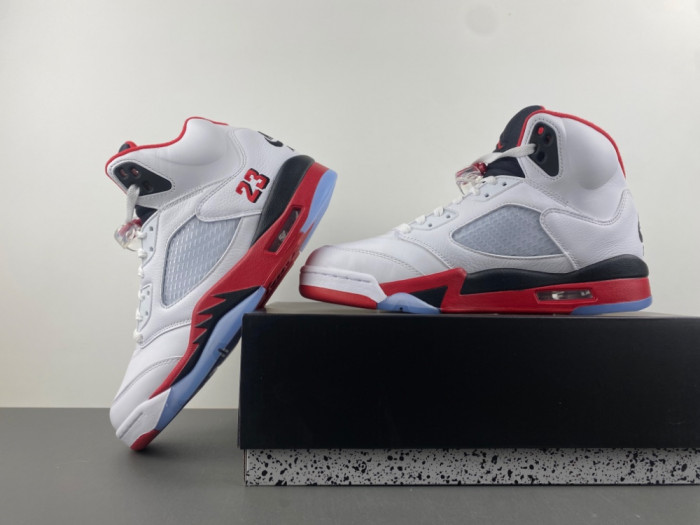 Air Jordan 5 Fire Red “Black Tongue” HQ7978-101