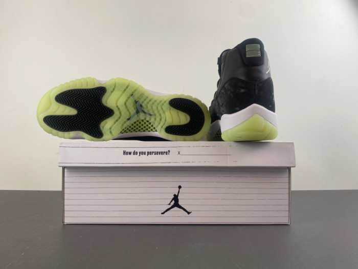 Air Jordan 11 Retro Black Barely Volt IB1378-001
