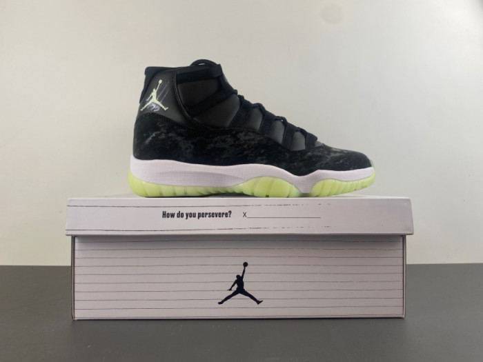 Air Jordan 11 Retro Black Barely Volt IB1378-001